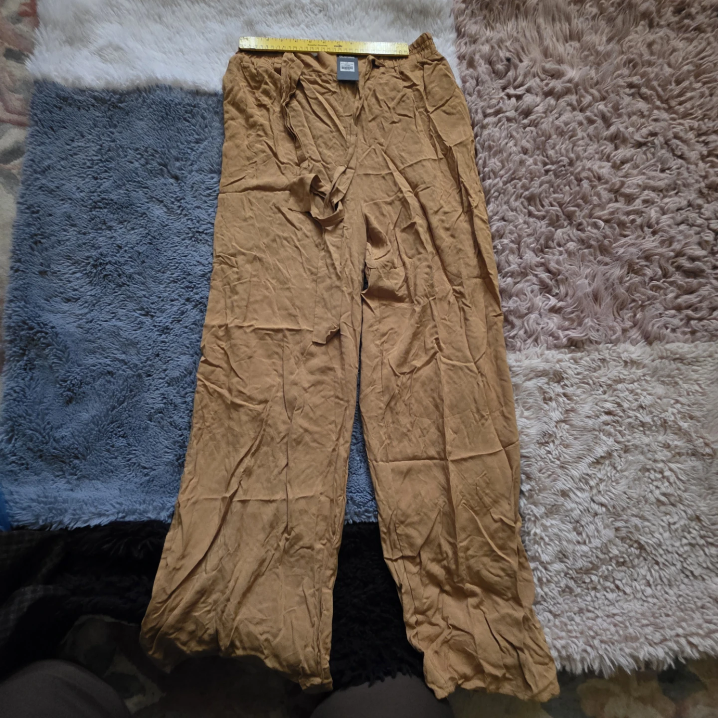 Bluenotes Brown Linen Blend Pants Size L - photo 4
