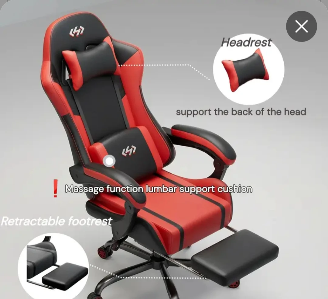 Gaming Chair with Headrest and Lumbar Support - photo 3