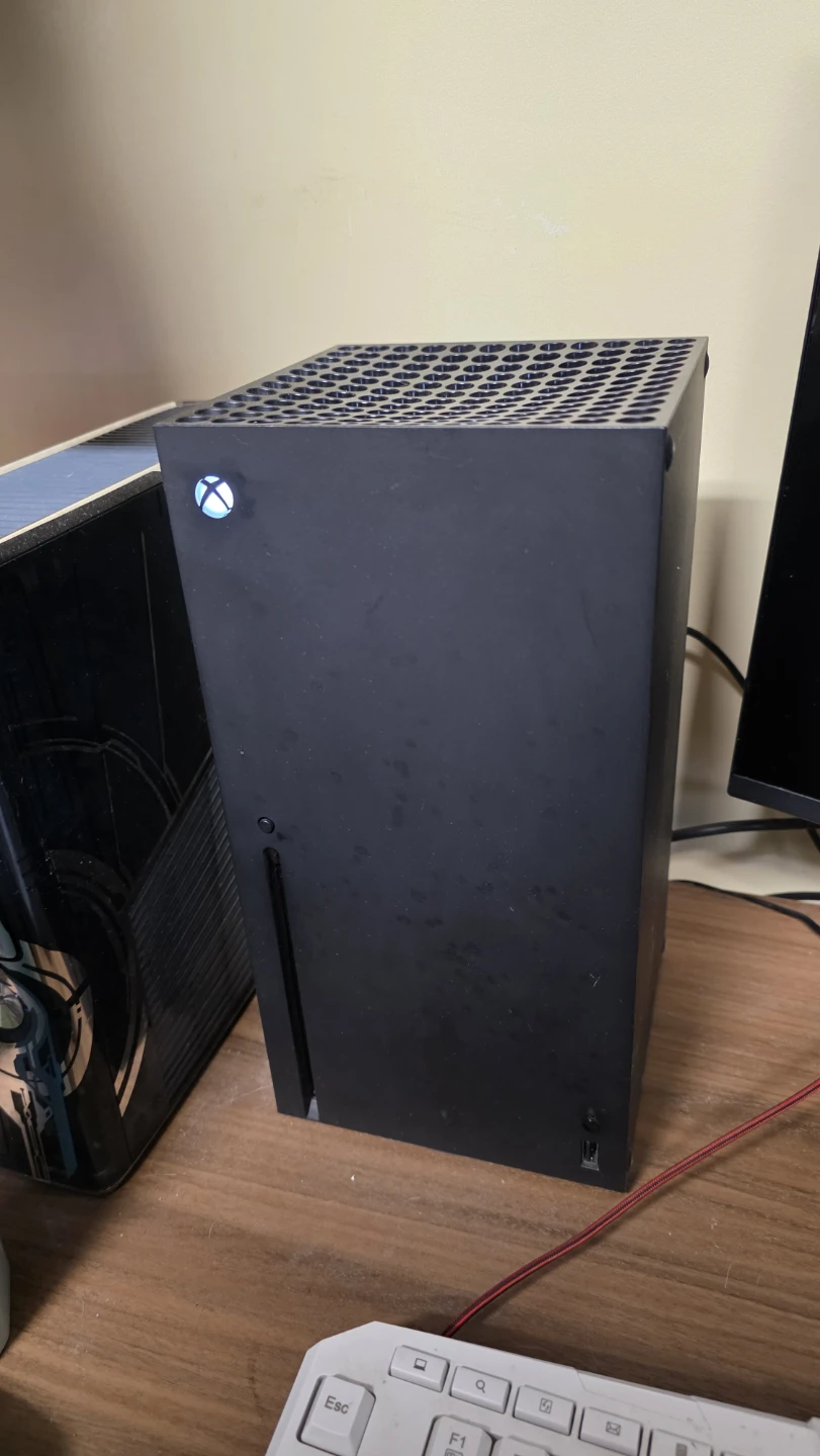 Xbox Series X Console with Two Games and Blue Controller