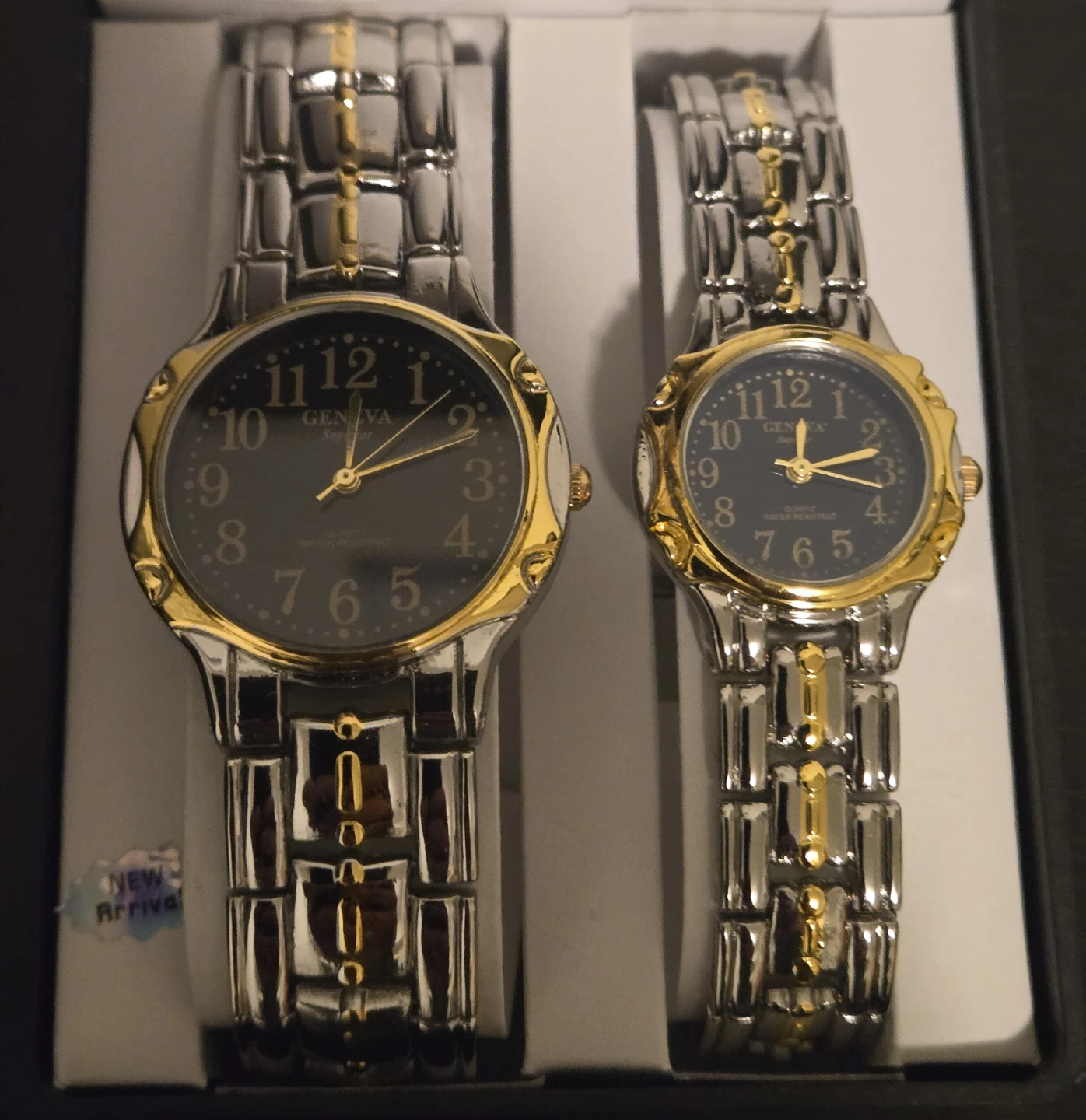 (NOS) Geneva Superior His & Hers Watch Set, New with Case - photo 2