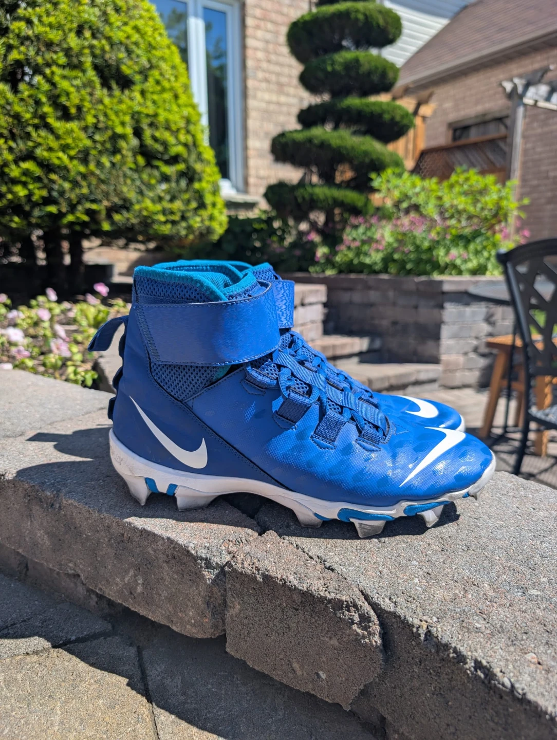 Blue Nike Force Fastforce Football Cleats - Men's 10