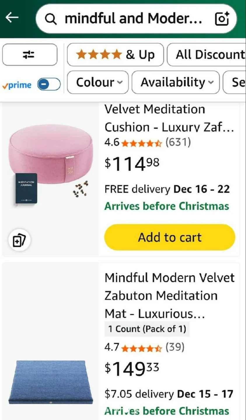 Mindful Modern Velvet Meditation Cushion Set - photo 3