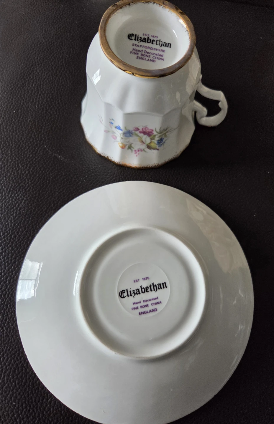 Elizabethan Fine Bone China Tea Cup and Saucer - photo 4