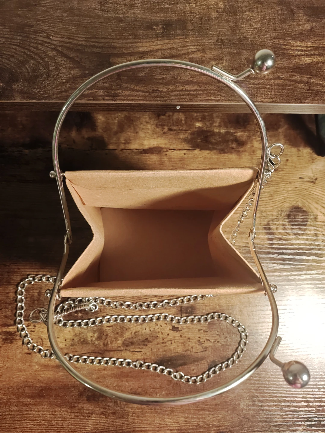 Brown Paper Coin Purse with Silver Chain - photo 2