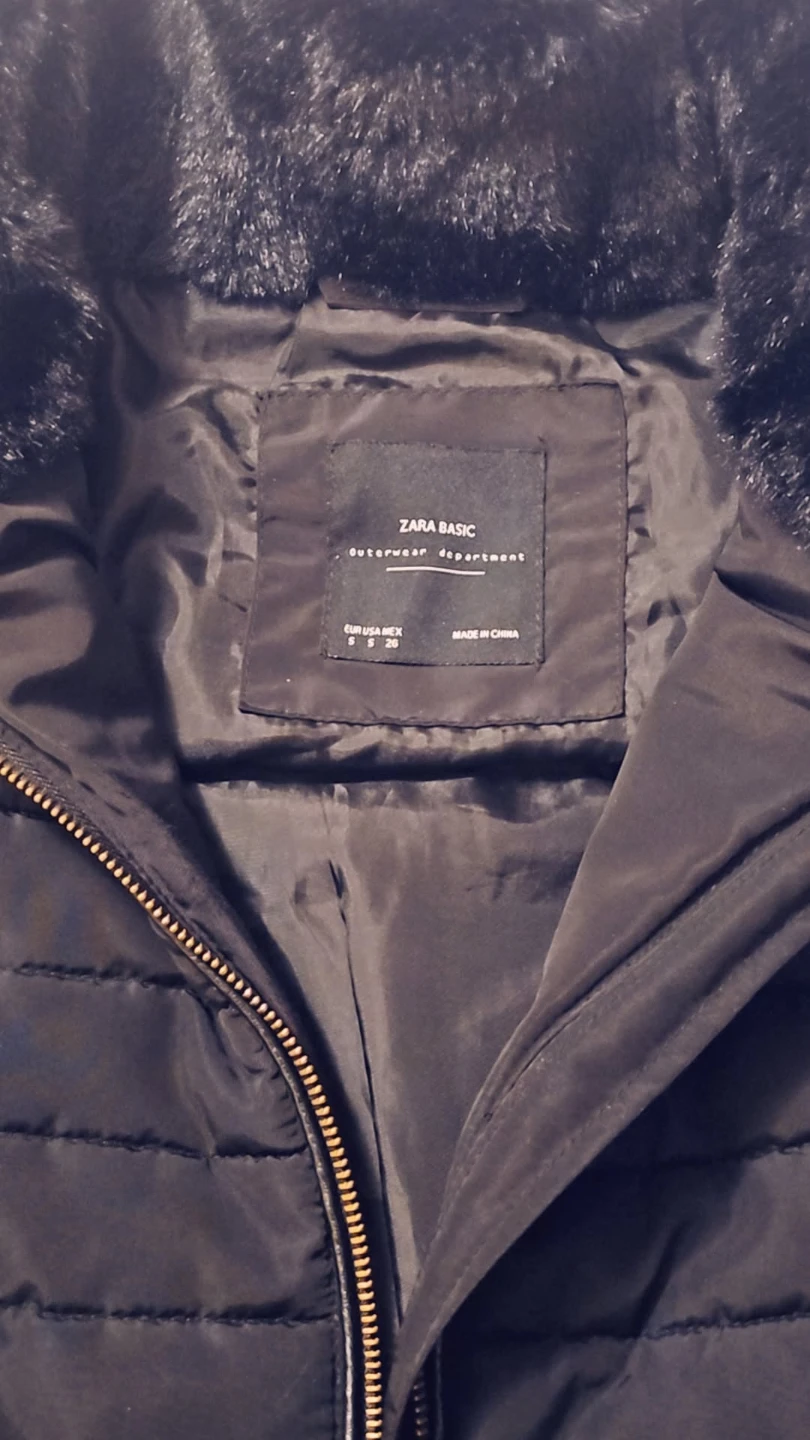 Zara Basic Puffer Jacket with Fur Trim - photo 3