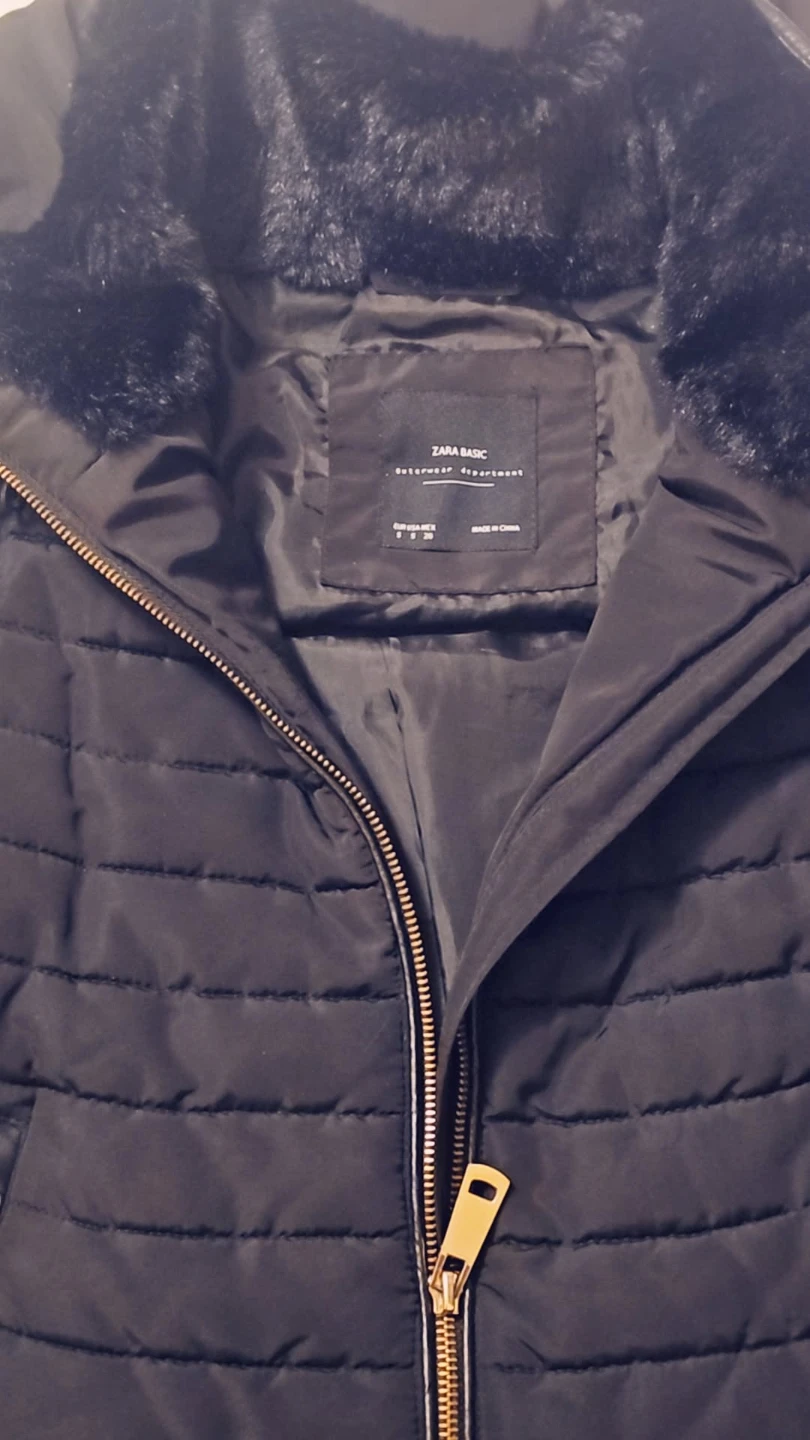 Zara Basic Puffer Jacket with Fur Trim - photo 4