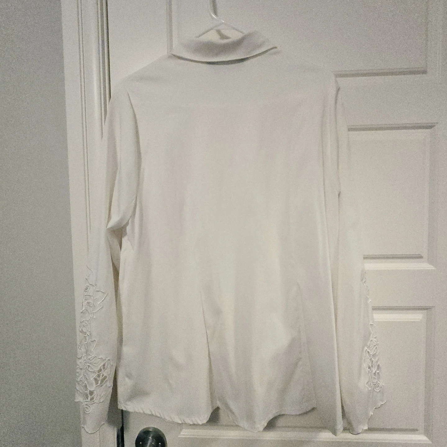 Penningtons White Embroidered Sleeve Button Up - photo 3