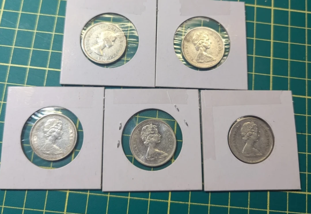 ⚽ Silver Canadian Quarters 1964-1968 - photo 2