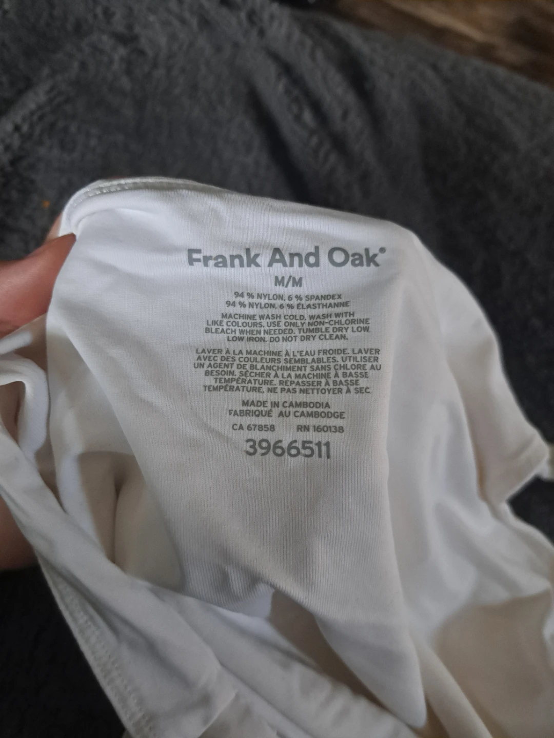 Frank And Oak White Tank Top M/M - photo 3