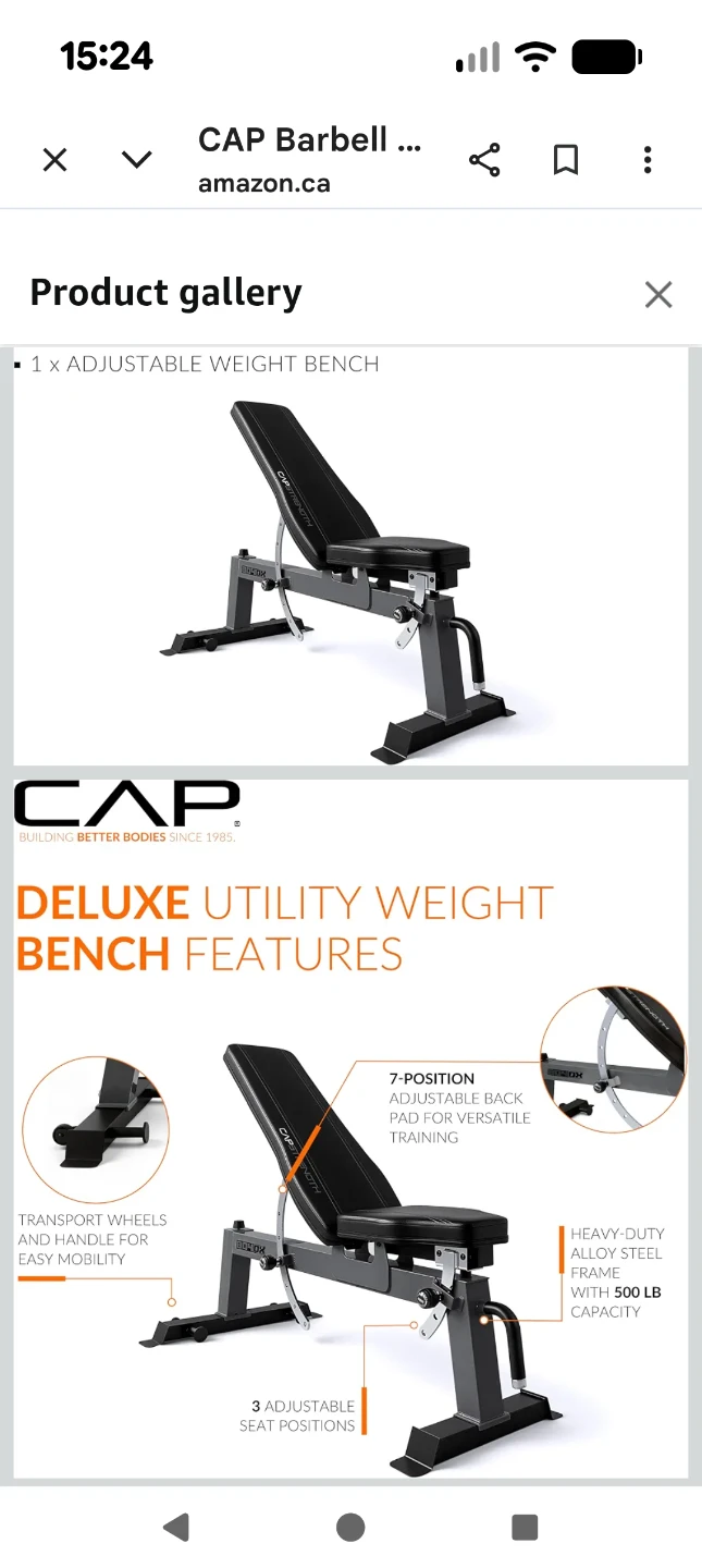 CAP Deluxe Utility Weight Bench - photo 2