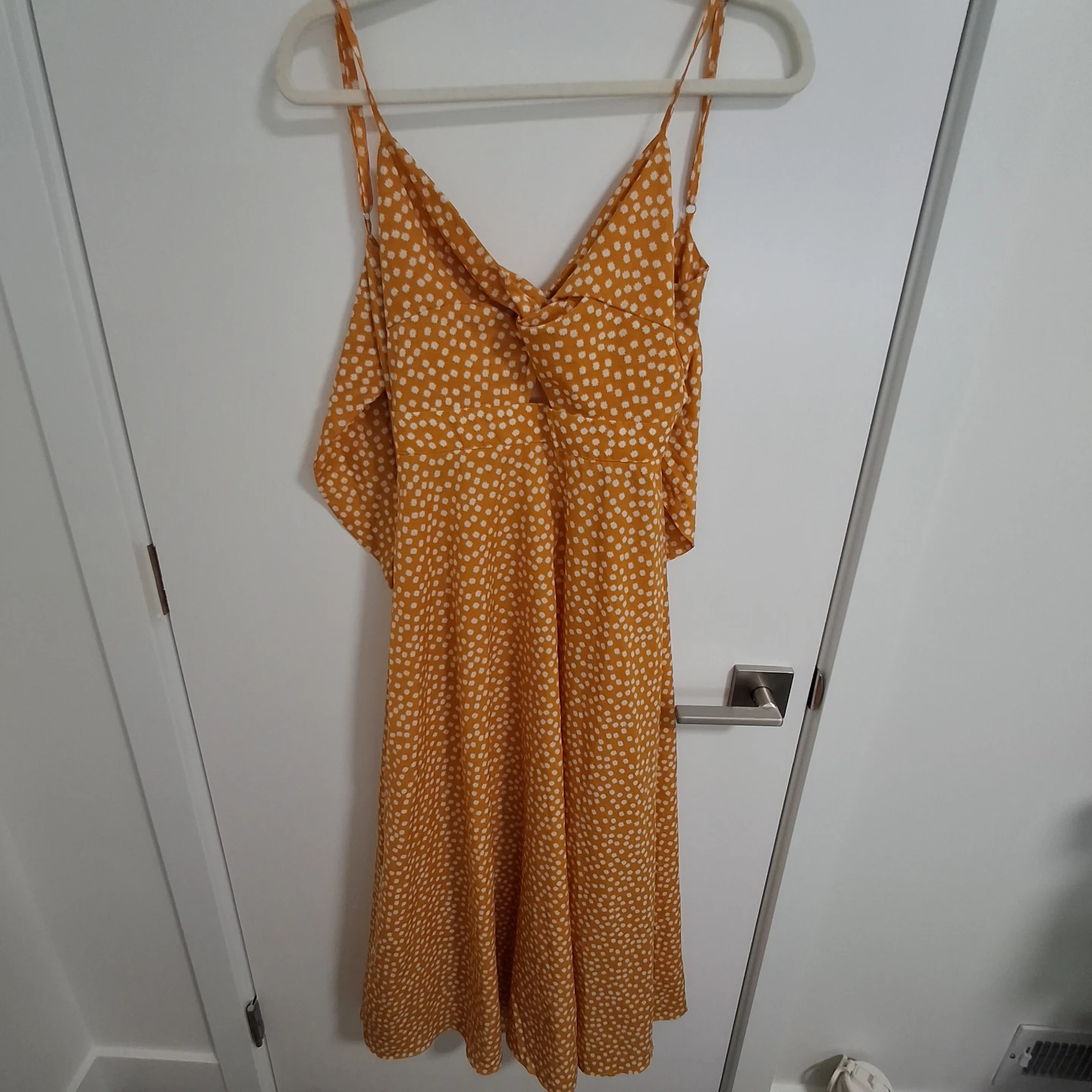 Orange and White Polka Dot Sundress