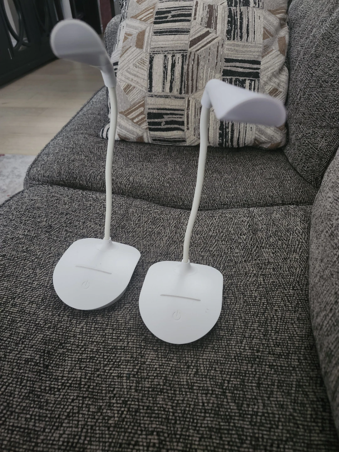 2 White LED Desk Lamps