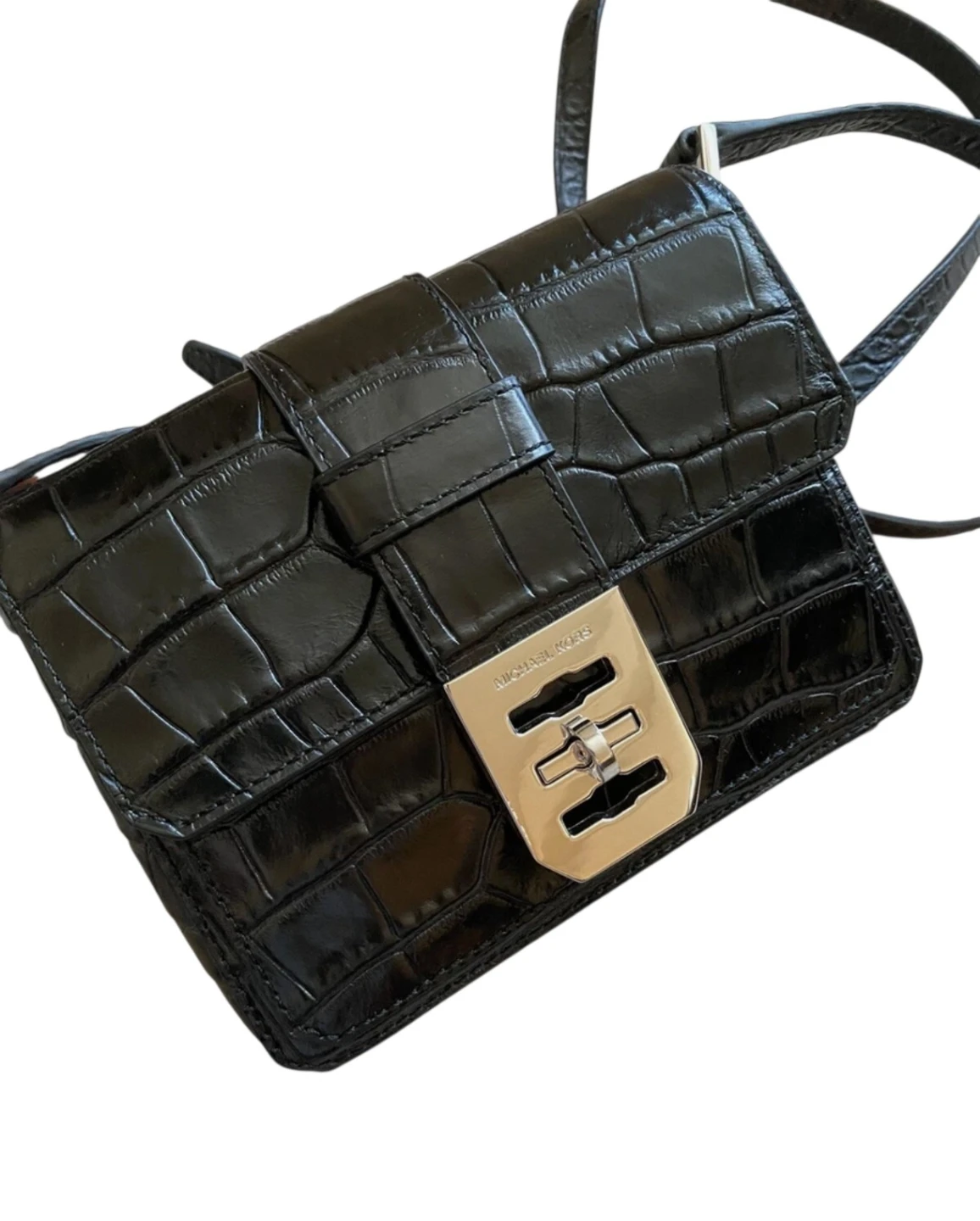 Michael Kors Black Croc Embossed Shoulder Bag - photo 2