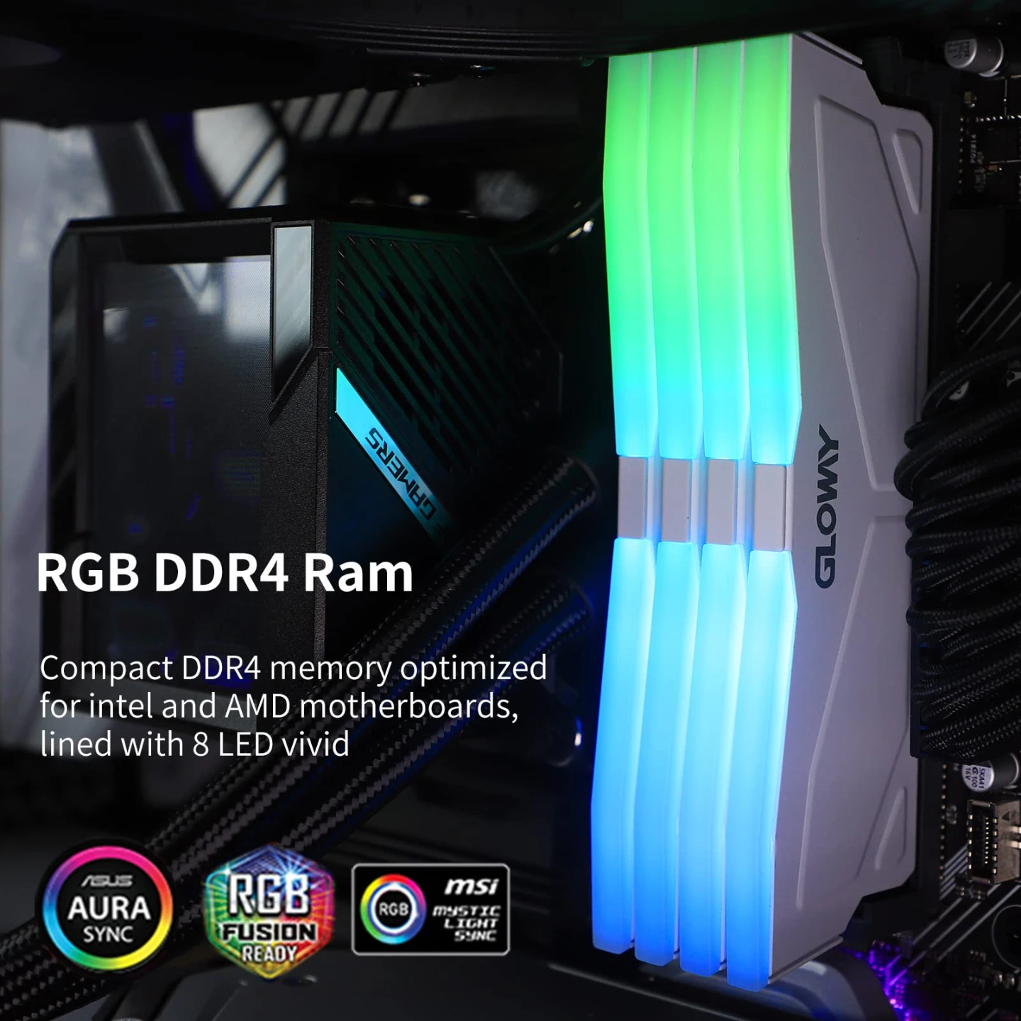 RGB DDR4 RAM white - photo 2
