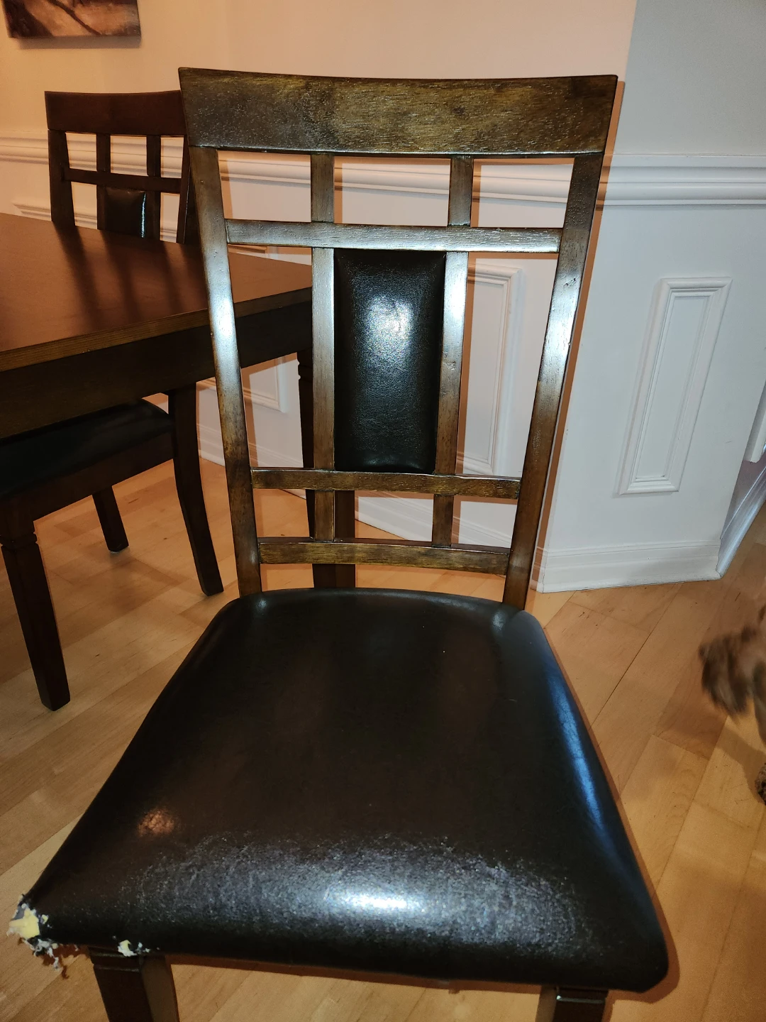 Wooden Dining Chair with Padded Seat - photo 3