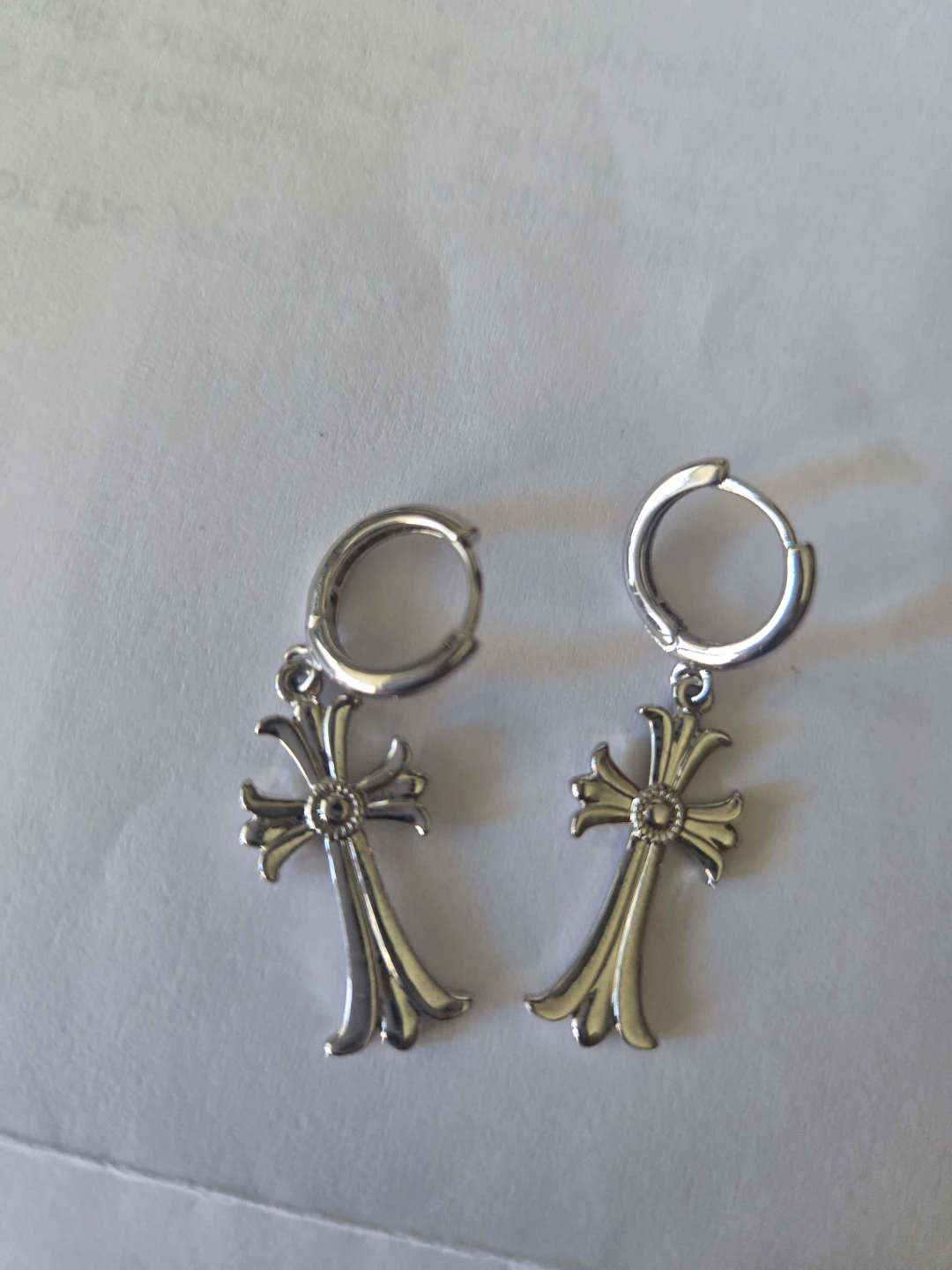 Chrome Hearts Style Cross Earrings
