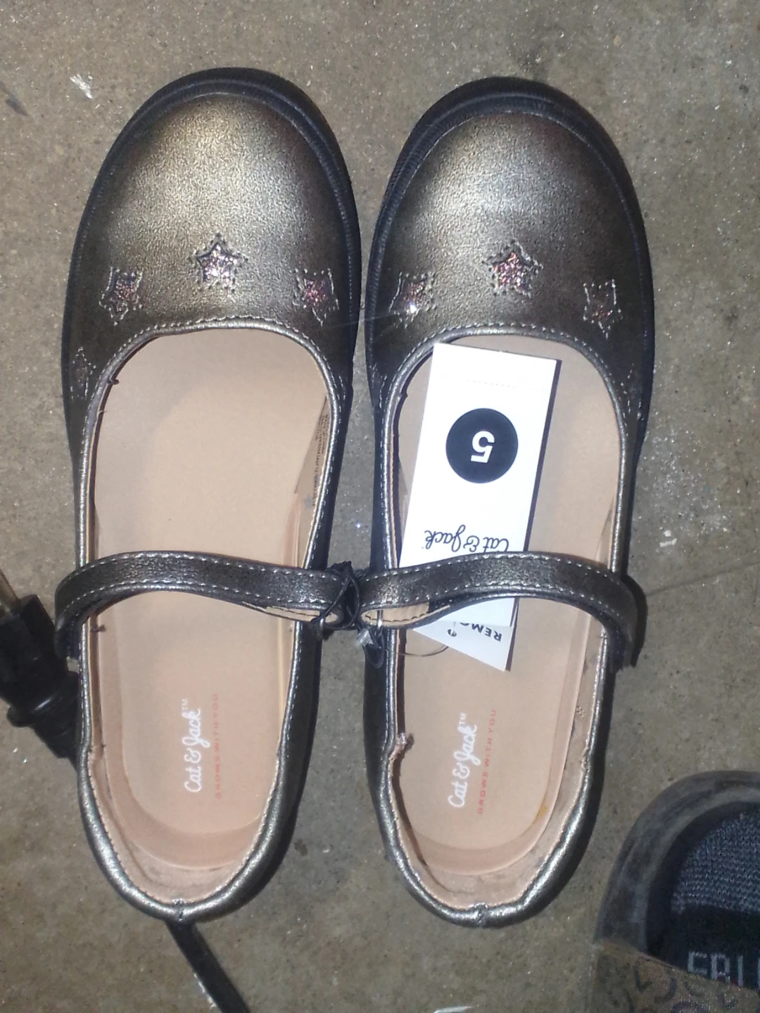 Cat & Jack Girls' Metallic Mary Jane Shoes Size 5