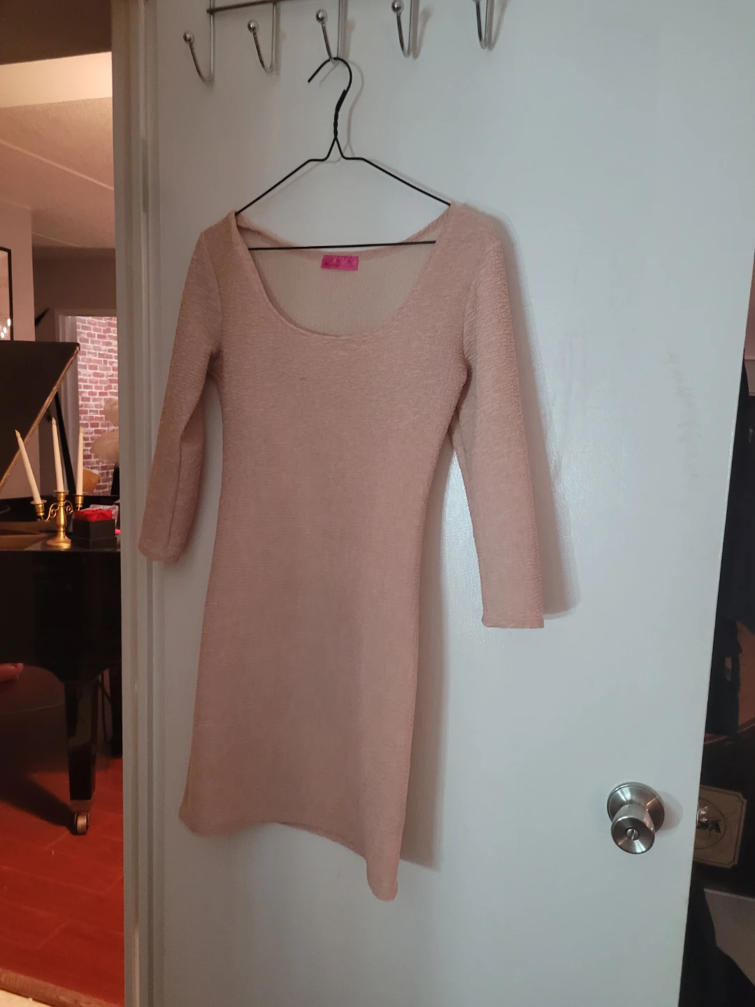 Pink Textured Dress