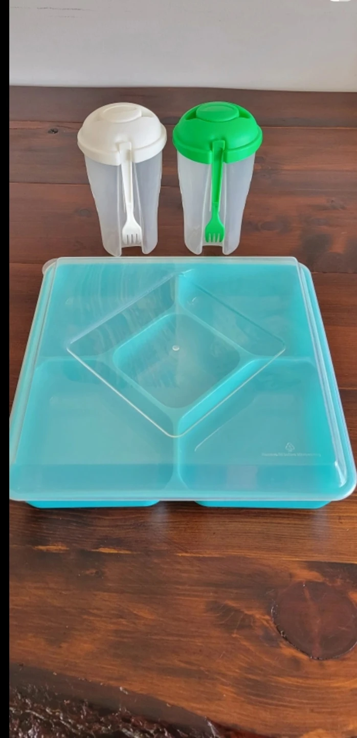 ⚽ Salad Shaker Cups and Bento Box Lunch Container