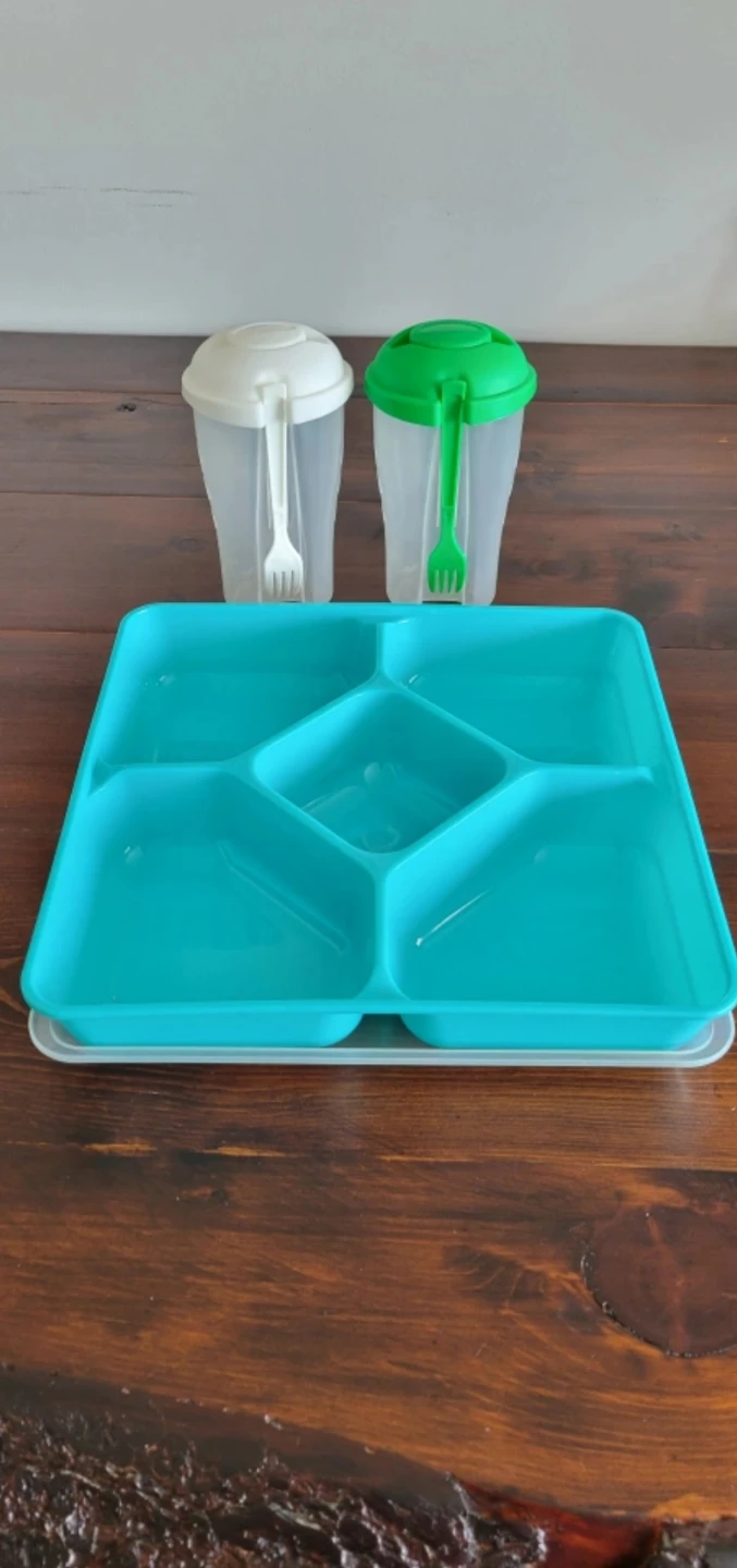 ⚽ Salad Shaker Cups and Bento Box Lunch Container - photo 2