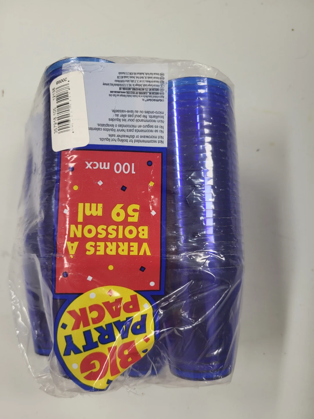 Big Party Pack Blue 2 oz Shot Glasses (100 pcs) - photo 2
