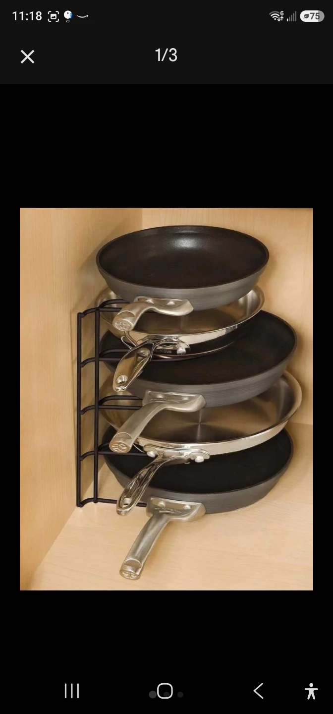 Storage or Cupboard Pan organizer