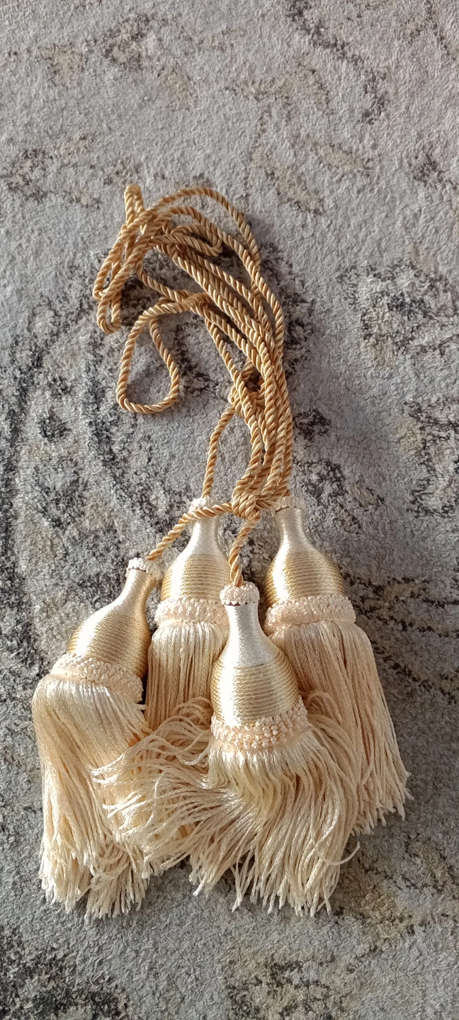 Set of  Cream Tassels with Cording