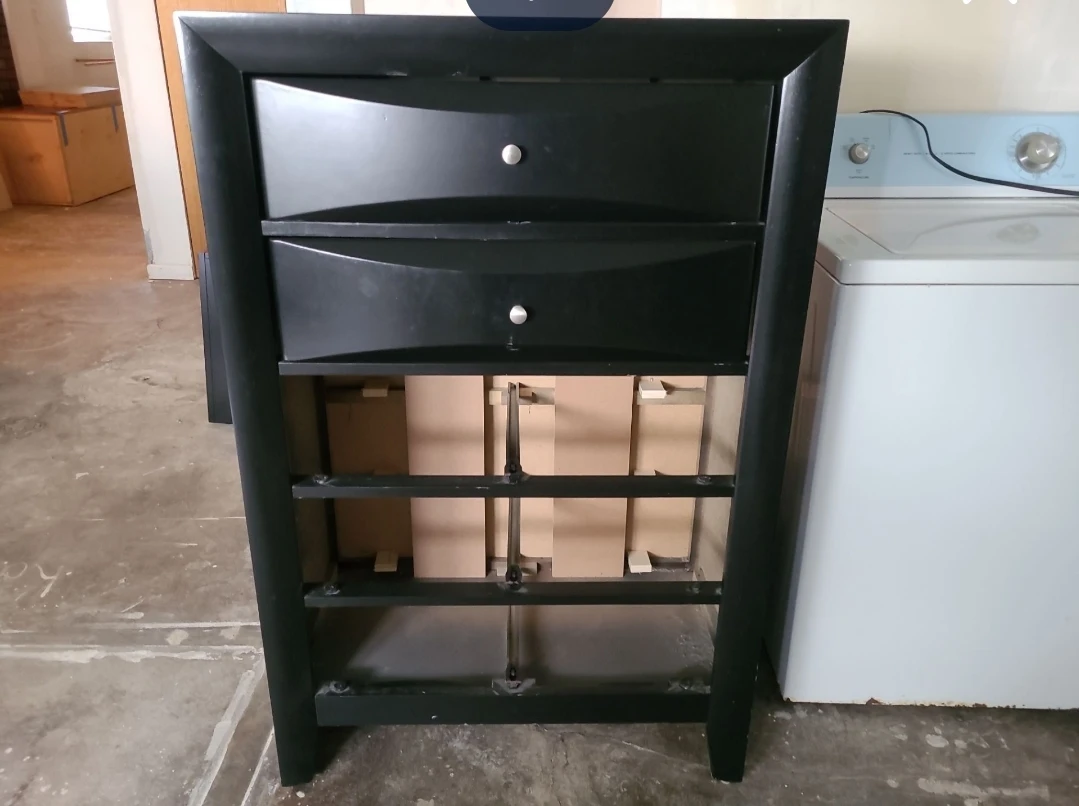 Bed frame and dresser black - photo 4