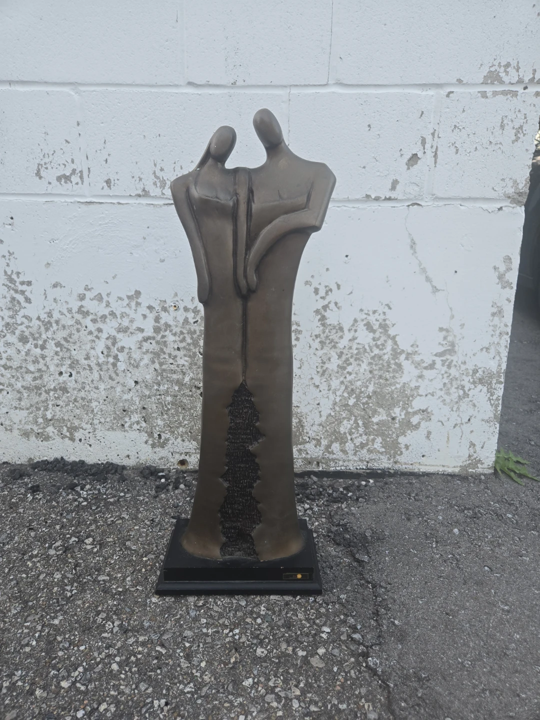Bronze Sculpture of Embracing Couple