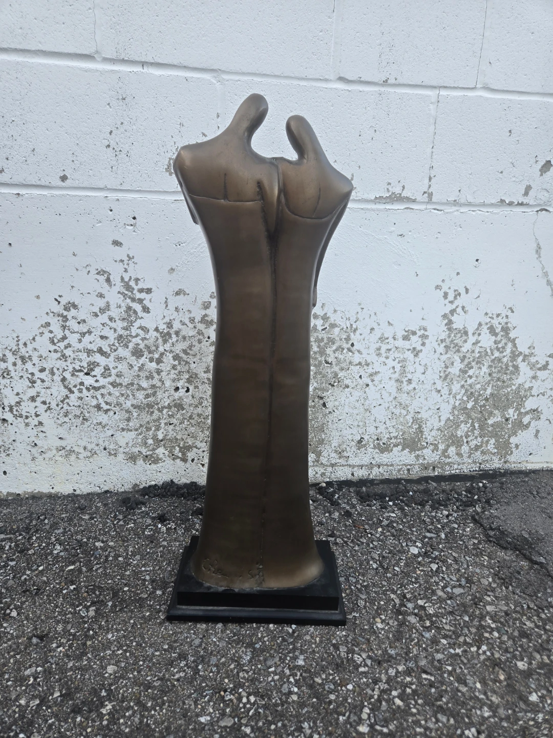 Bronze Sculpture of Embracing Couple - photo 3