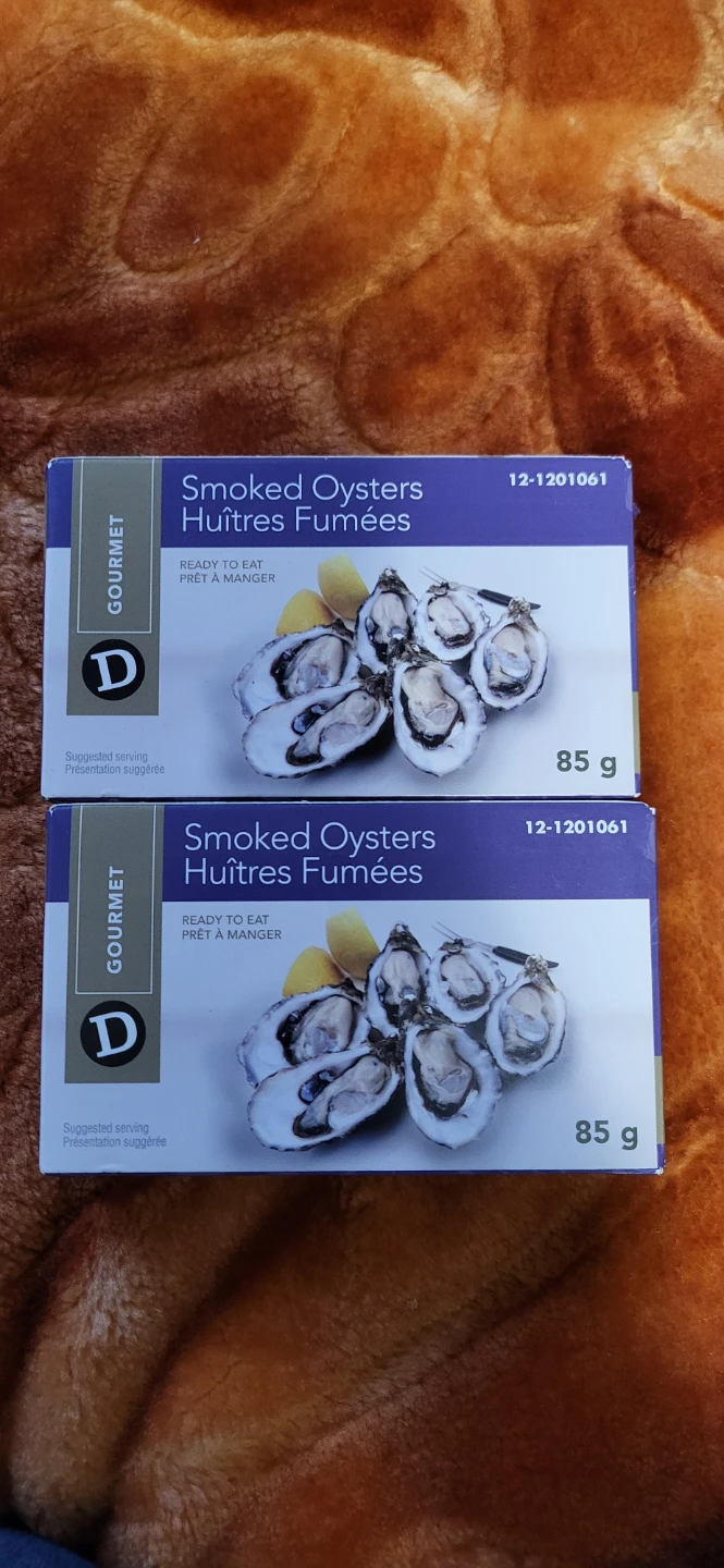 D Gourmet Smoked Oysters (2 x 85g)⚽