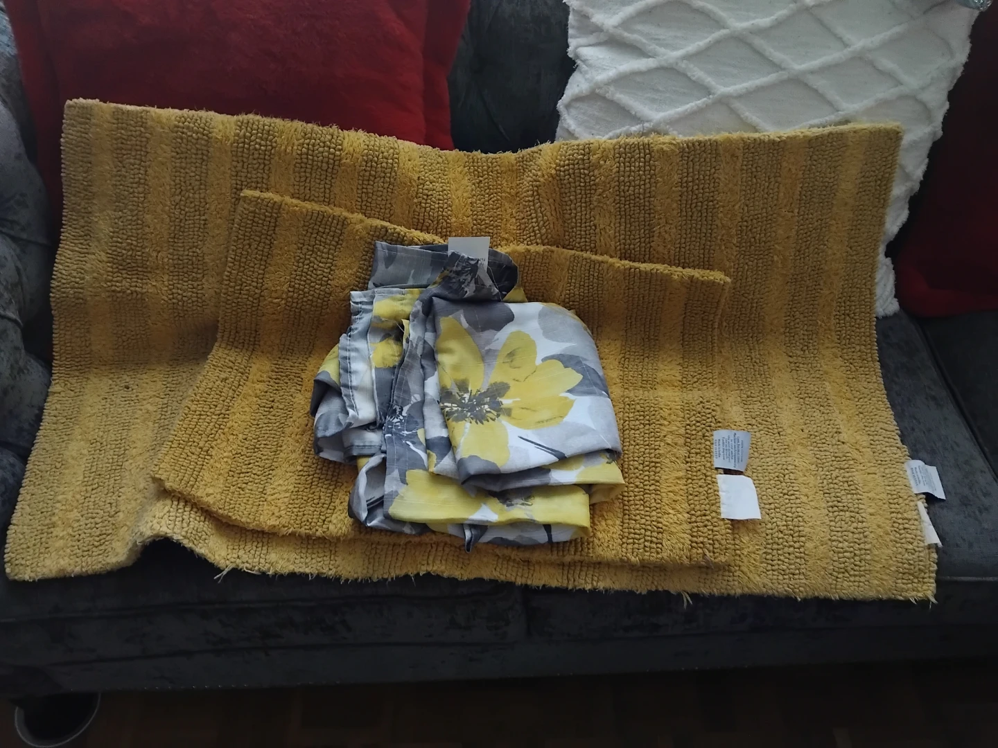 Yellow Bath Mats (Set of 2)