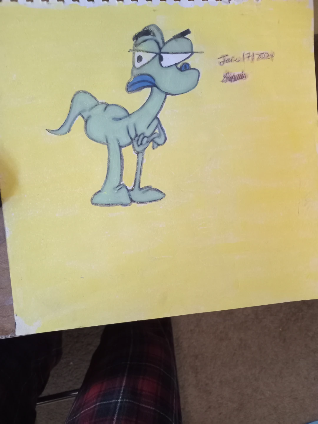 Dinosaur Cartoon Character Drawing by Custom Artist Sherwin - photo 2