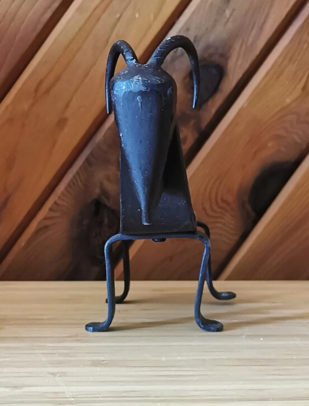 Vintage Brutalist Forged Iron Goat Candle Holder Mid Century - photo 4