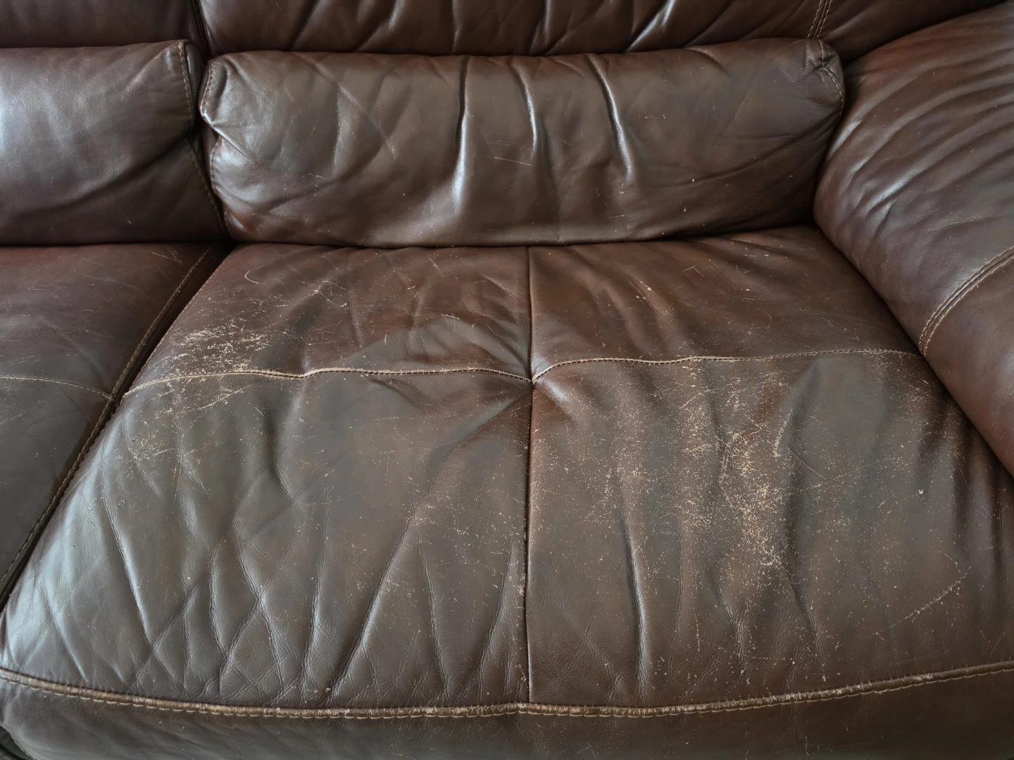 FREE Brown Leather Sofa - photo 4