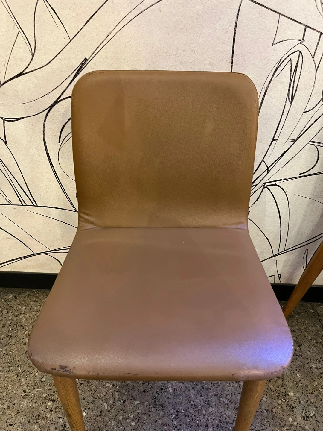 Brown Faux Leather Dining Chair - photo 3