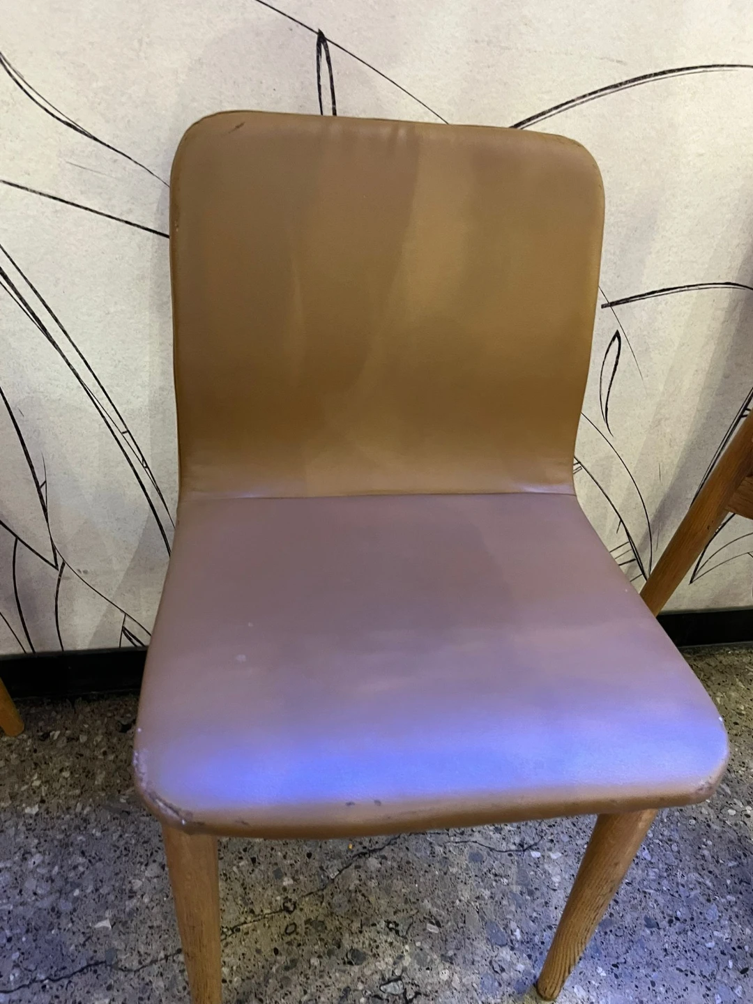 Brown Faux Leather Dining Chair - photo 4