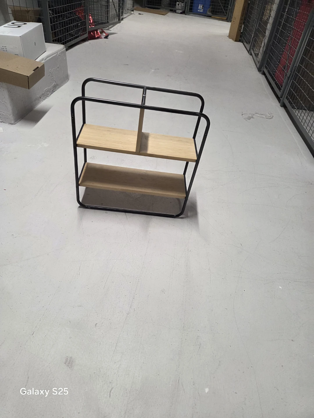 3-Tier Wood and Metal Shelf Unit - photo 5