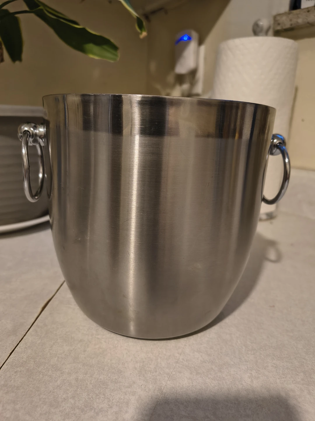 Stainless Steel Ice Bucket with Handles
