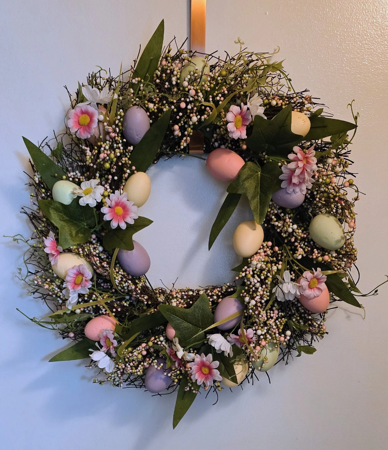 Spring Flowers & Easter Eggs Wreath