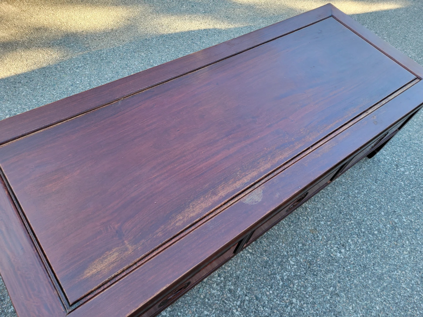Vintage Chinese Ming Style Solid Wood Coffee Table – 3 Drawers - photo 5