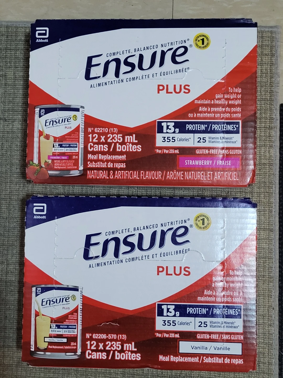 Ensure Plus Meal Replacement Drinks (12 x 235 mL Cans)