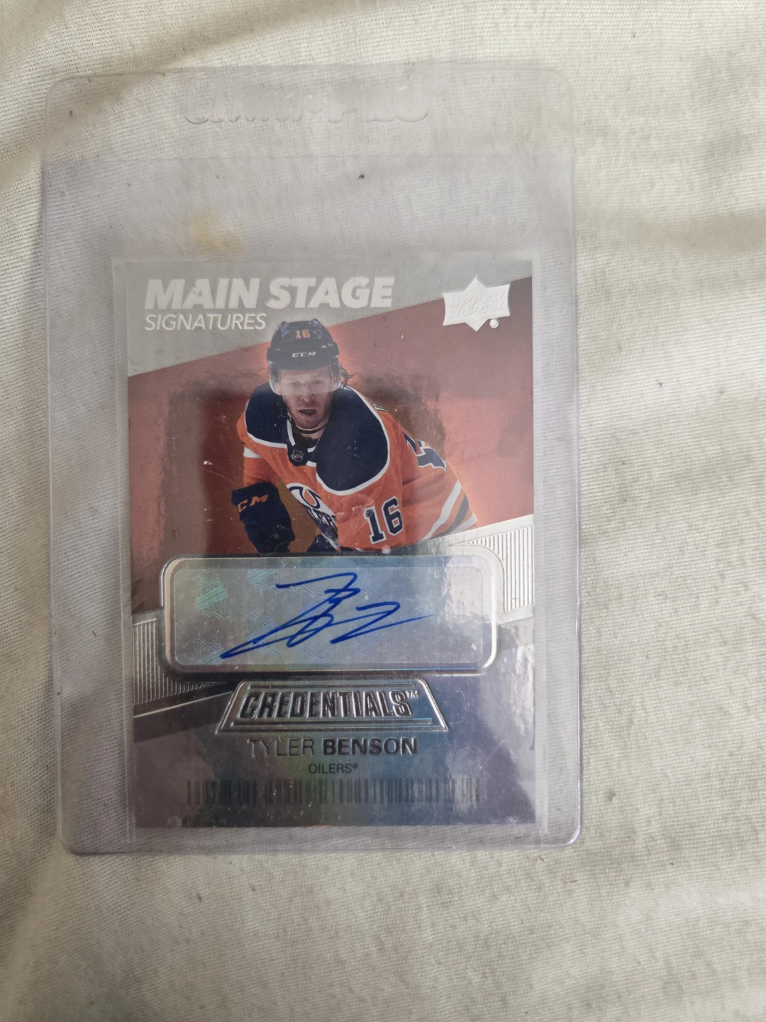 Upper Deck Credentials Tyler Benson Autographed Hockey Card
