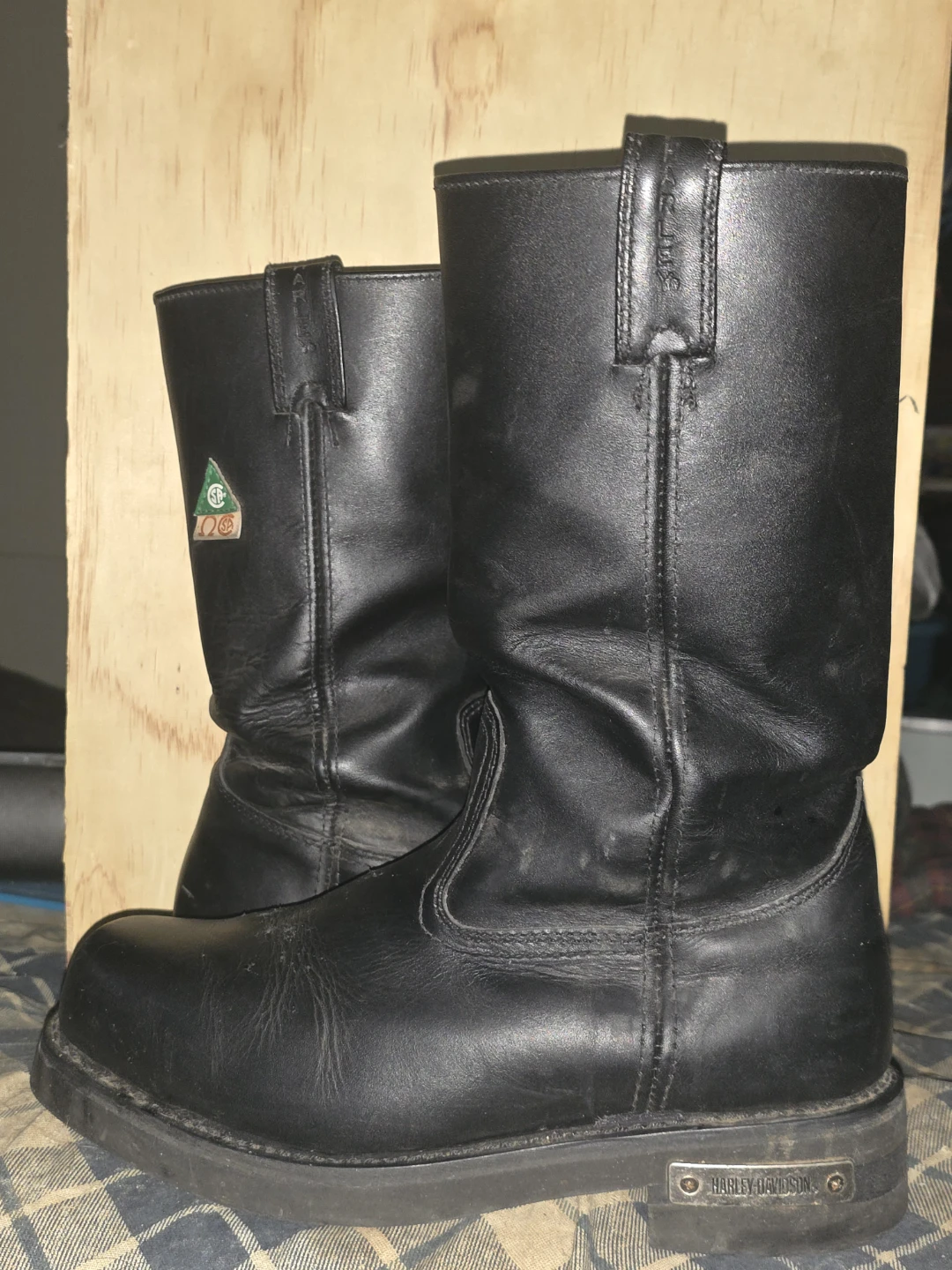 Harley-Davidson Black Leather Motorcycle Boots - photo 3