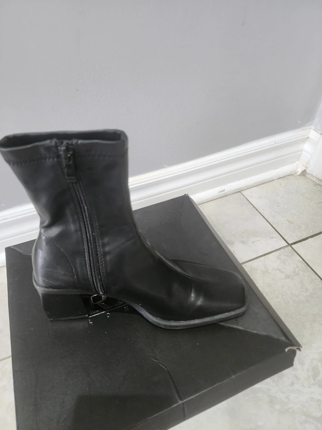 RAID London Black Square Toe Ankle Boots - photo 4