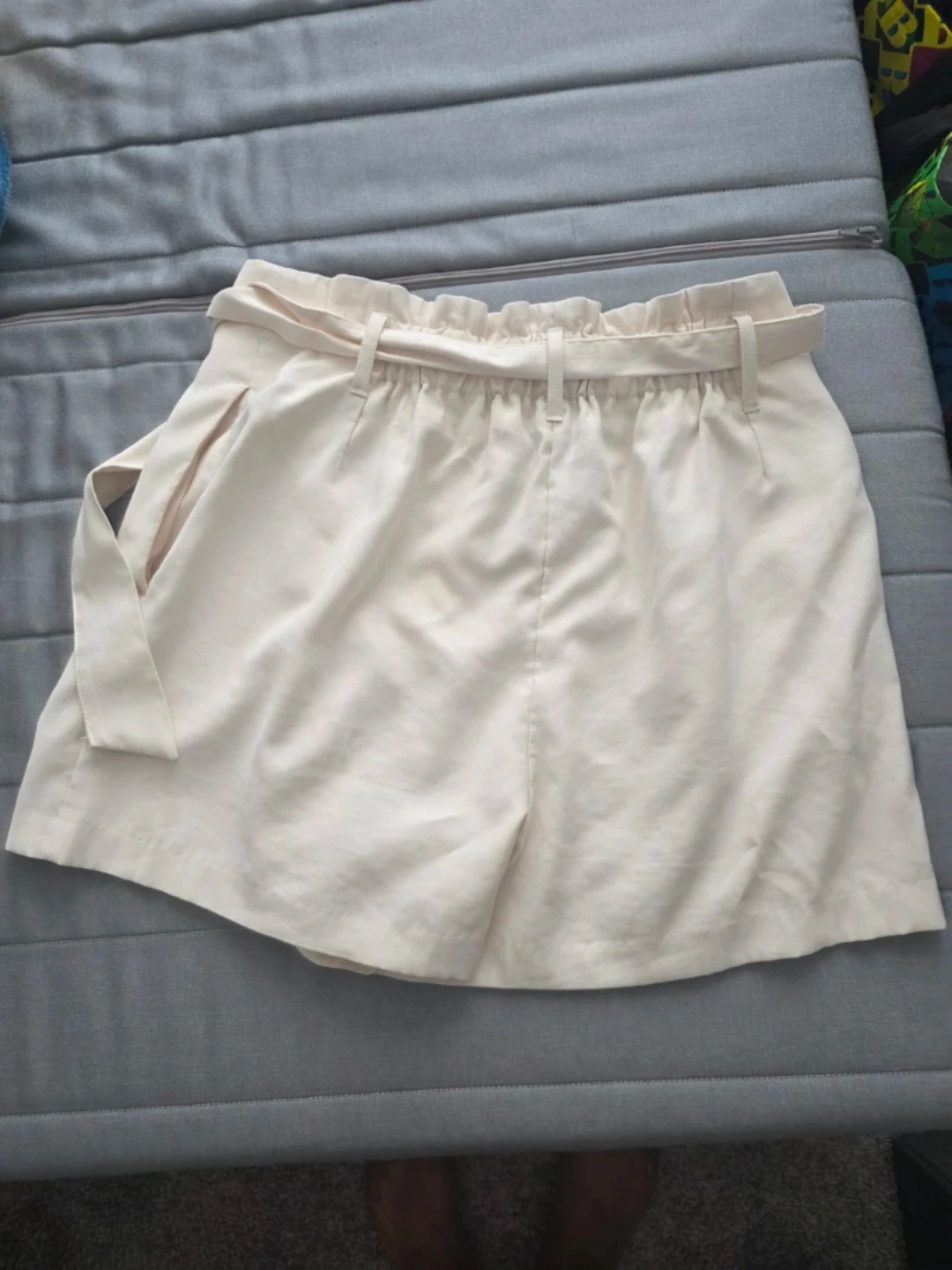 Dynamite Paperbag Waist Shorts - Cream - photo 4