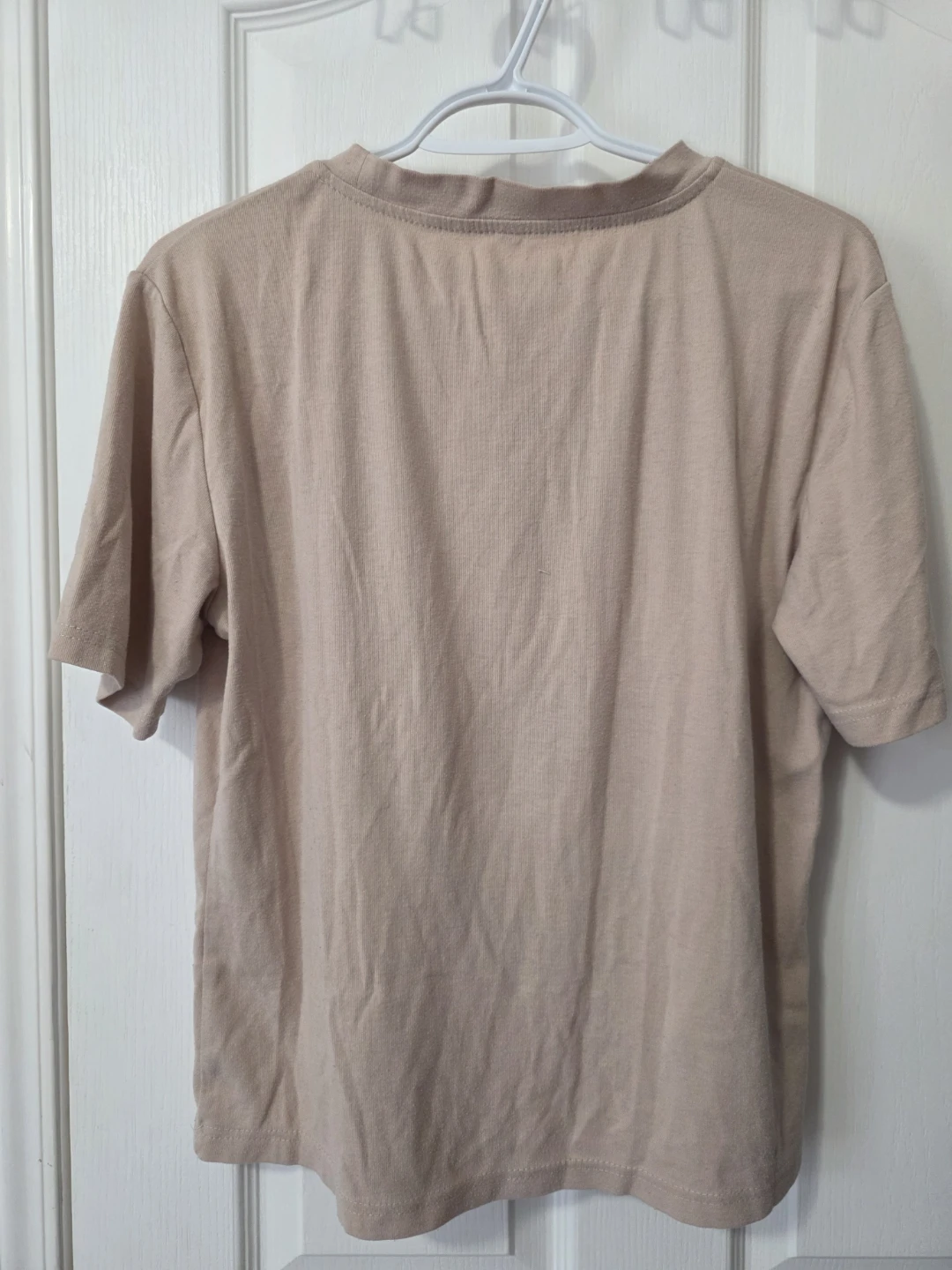 Nude Pink Basic Crew Neck T-Shirt - photo 2