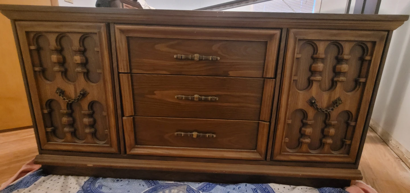 Wooden vintage dresser