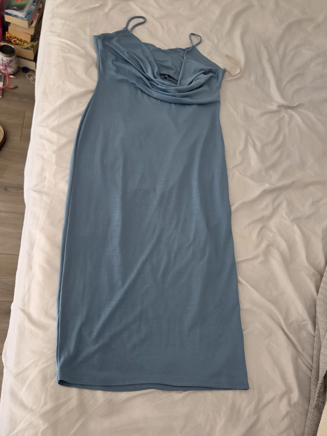 Blue Spaghetti Strap Midi Dress - photo 3