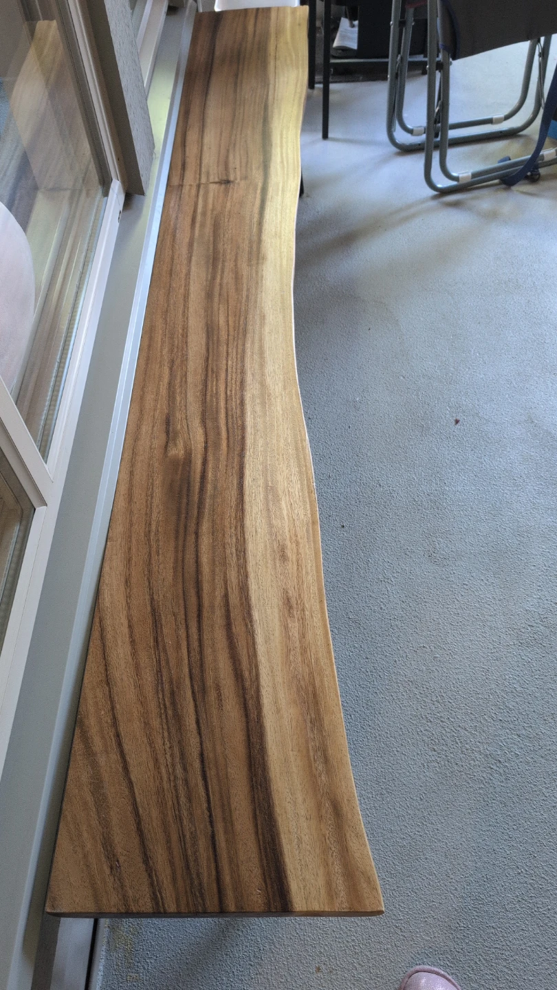 Live Edge Wood Bench with Metal Legs - photo 3